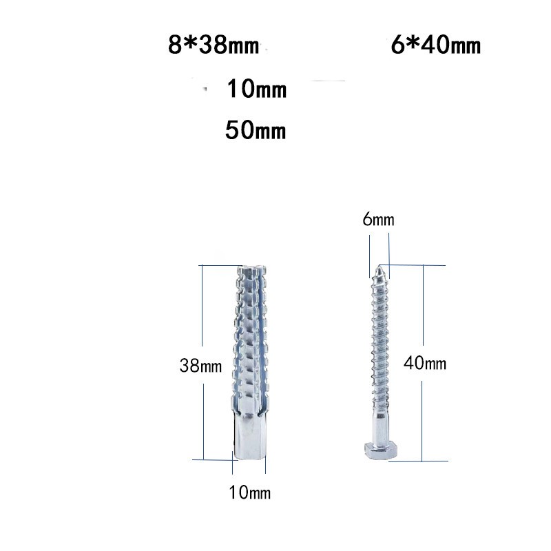 10mm8x38mmTubes xScrews6x40