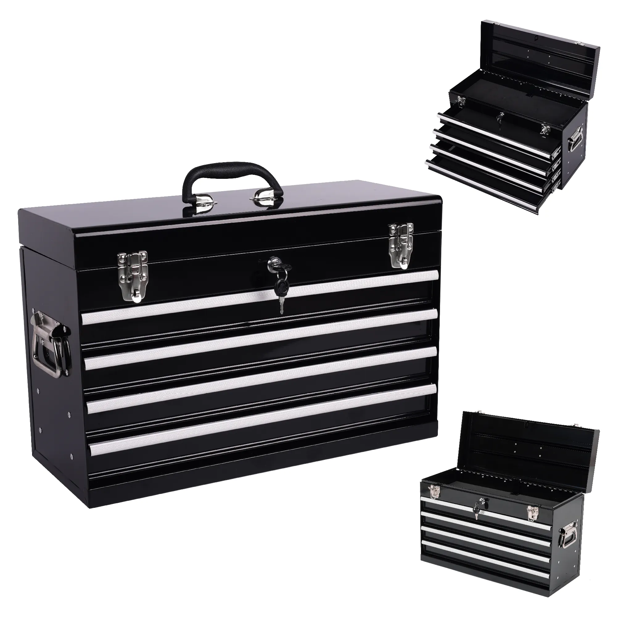 Heavy Duty Metal Tool Box, 21-inch, Portable