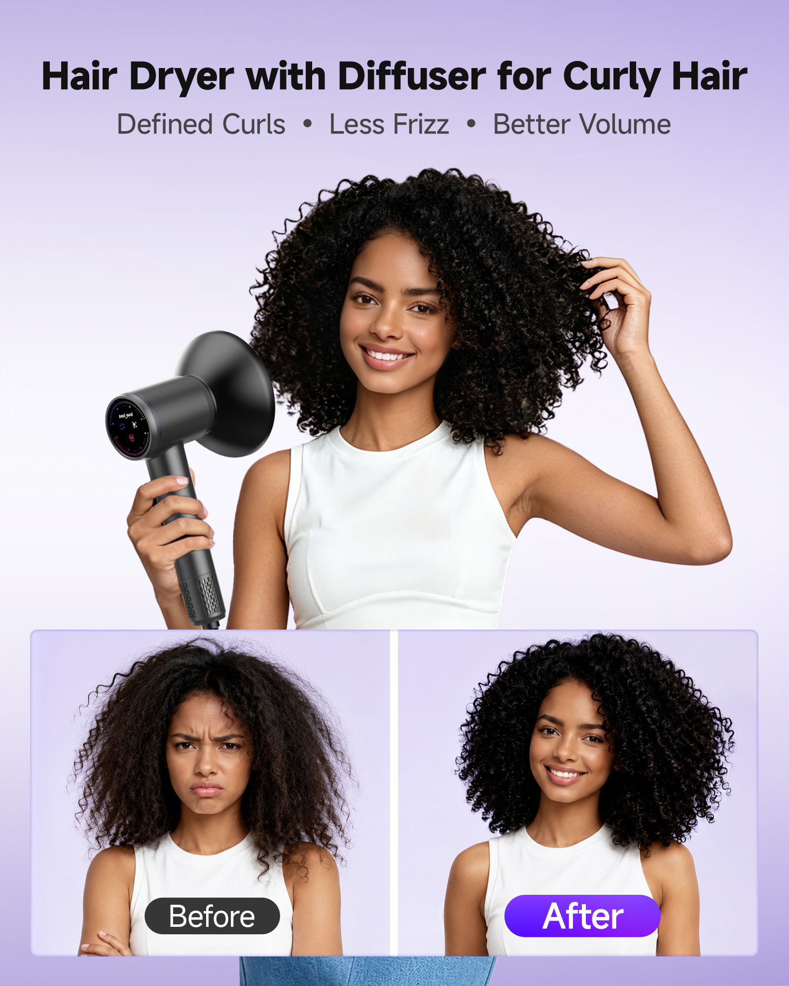 Professional Ionic Hair Dryer – Fast Drying, Quiet Performance