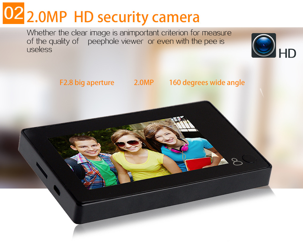 Hidden Electronic Cat's Eye 4.3 Inch Visible Electronic Cat's Eye Large Screen — foto 7