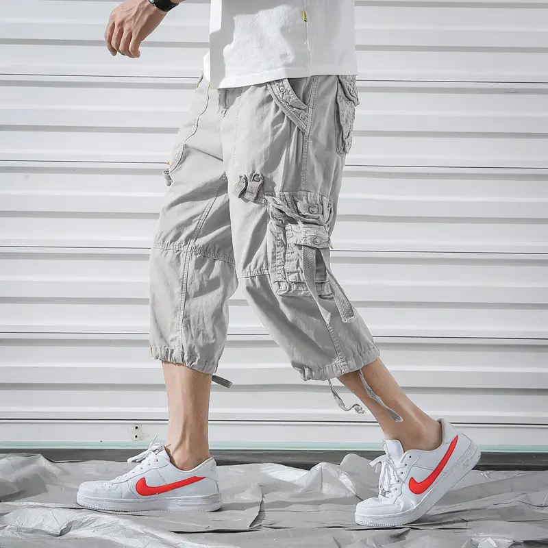 Multi-pocket Casual Middle Pants Beach Pants