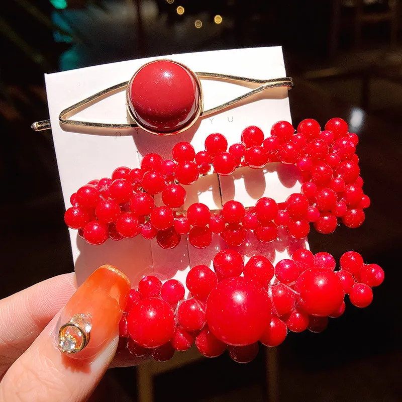 Girl's Simple Pearl Clip Set Hair Accessories - 3Pcs Set2