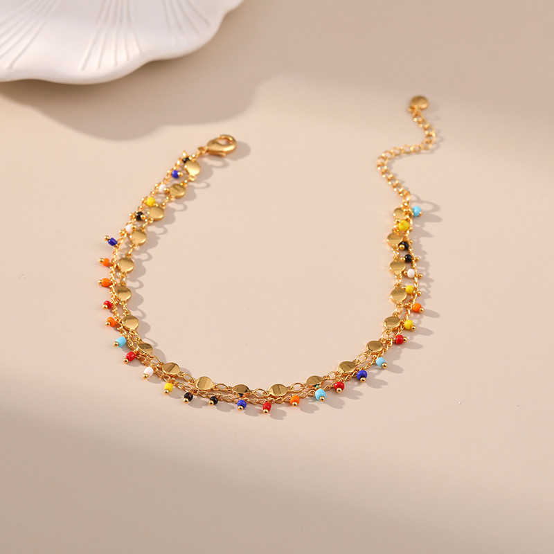 Candy Color Small Rice-shaped Beads National Style Anklets - Image 8