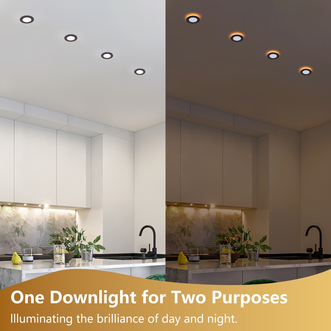 6 Pack 4 Inch Black LED Recessed Light, Dimmable, 2700K-5000K 5CCT, 800LM High... 10