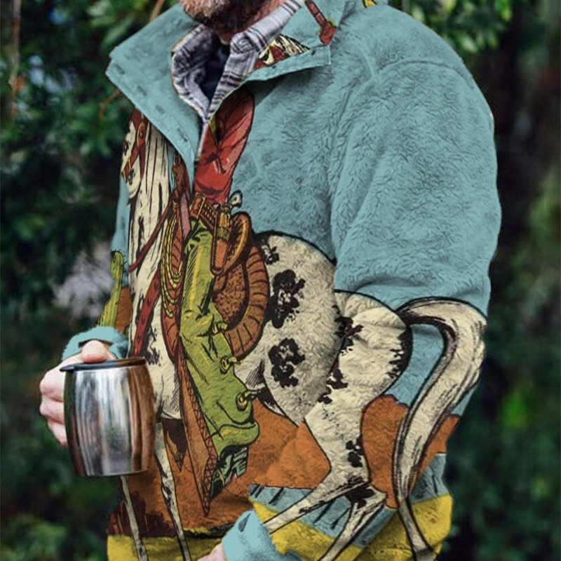 كنزة رجالية صوفية بجيب أزرار لموسمي الخريف والشتاء