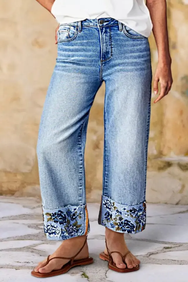 Women's Jeans, Loose Straight leg Jeans, Casual Light colored Jeans Light Blue - Shop at LoveMi