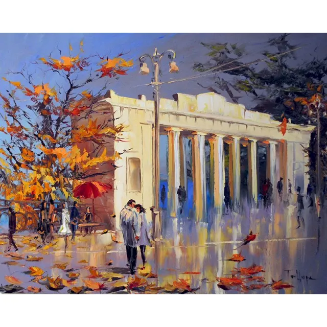 Landscape DIY Digital Painting Modern Wall Art Picture Acrylic Coloring City - Shop at LoveMi