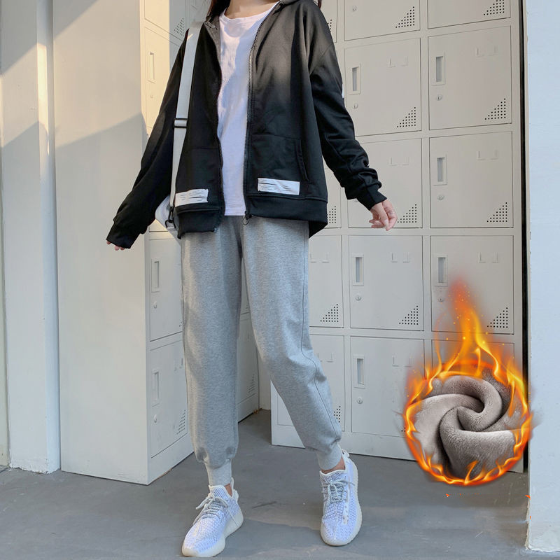 Title 4, Gray Casual Pants Female Student Autumn And Winter