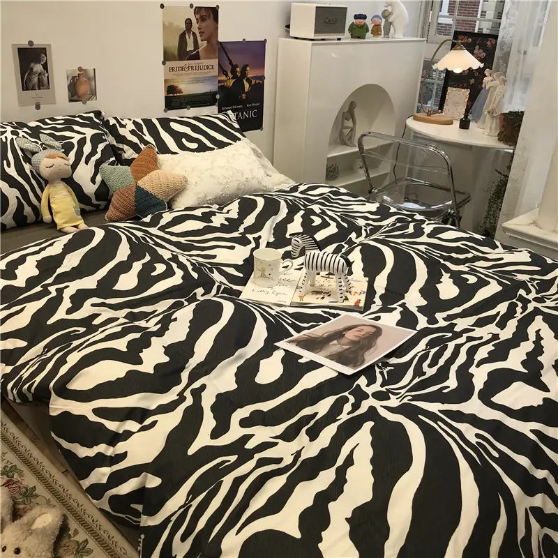 Zebra Pattern Bed Four-piece Set