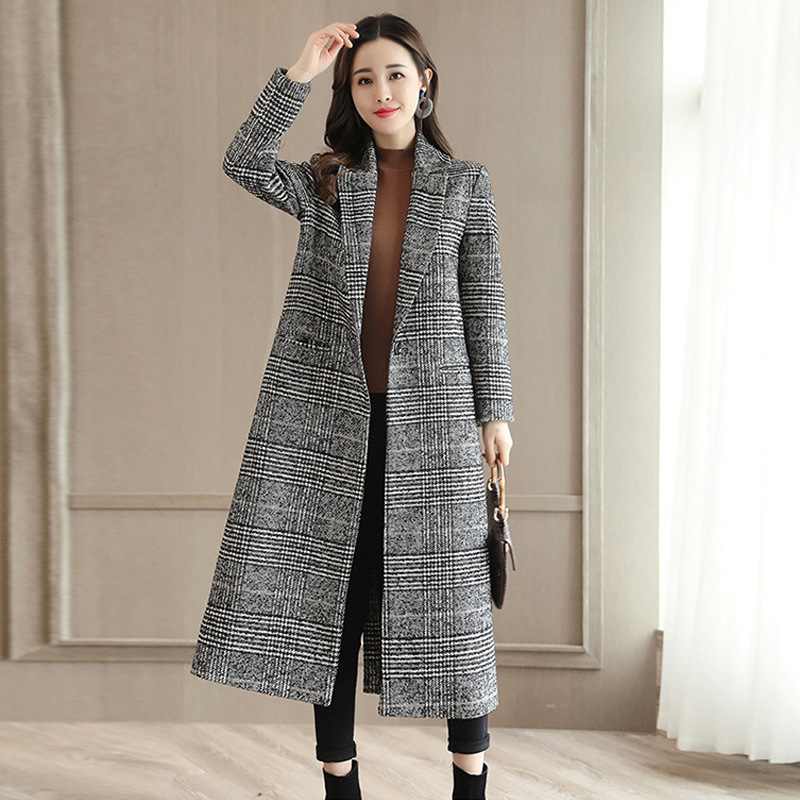 Title 6, Giacca da donna casual in tweed a quadri bianco...