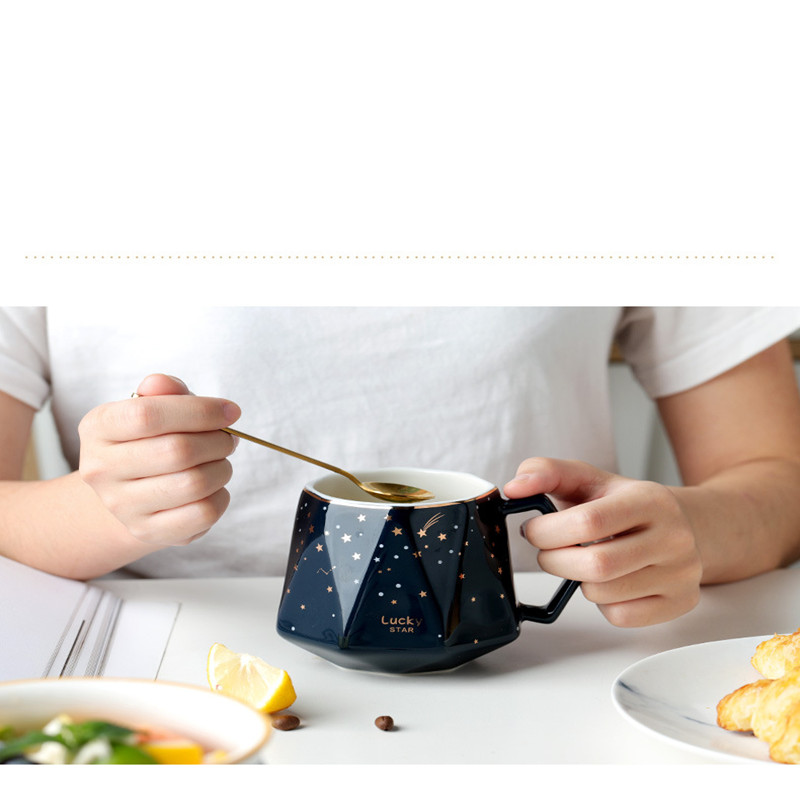 Title 4, Ceramic Nordic Style Starry Sky Mug Cute