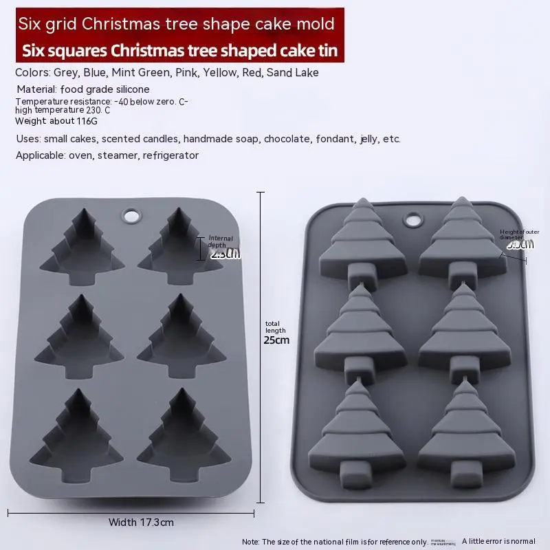 Christmas Silicone 6 Square Shaped Yi DIY Baking – image 3