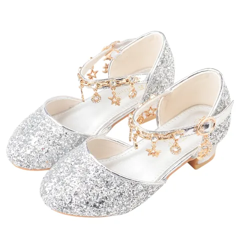 Little Girl Crystal Shoes Dress Children High Heels