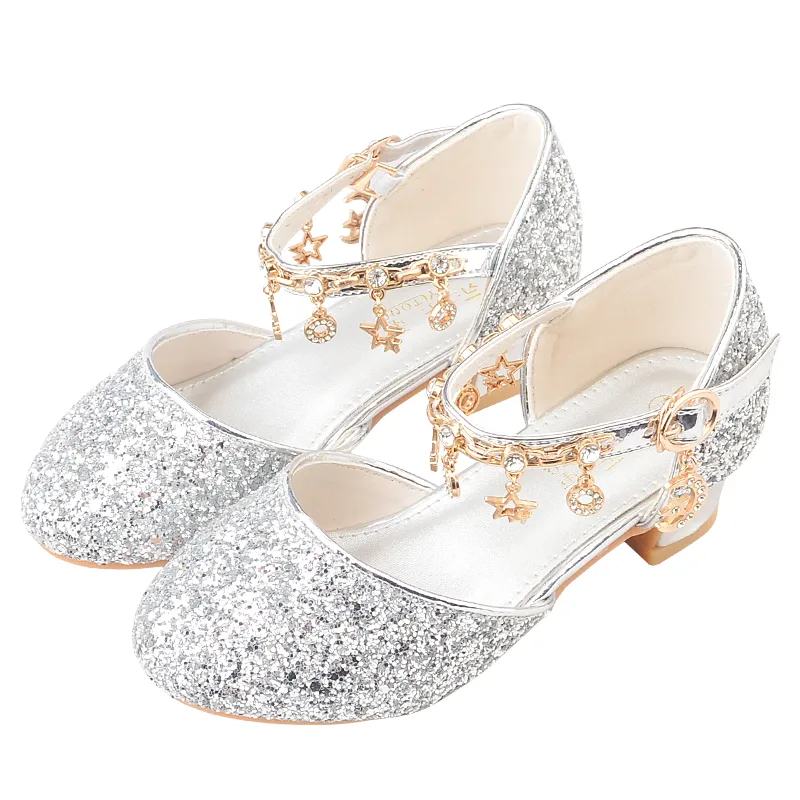 Little Girl Crystal Shoes Dress Children High Heels