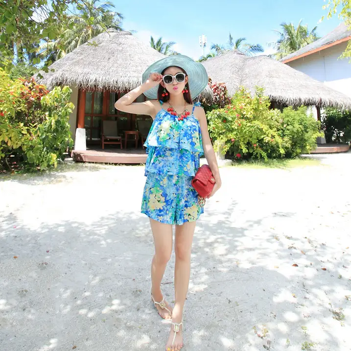 Fashionable Lightweight Suspender Jumpsuit Women's Summer