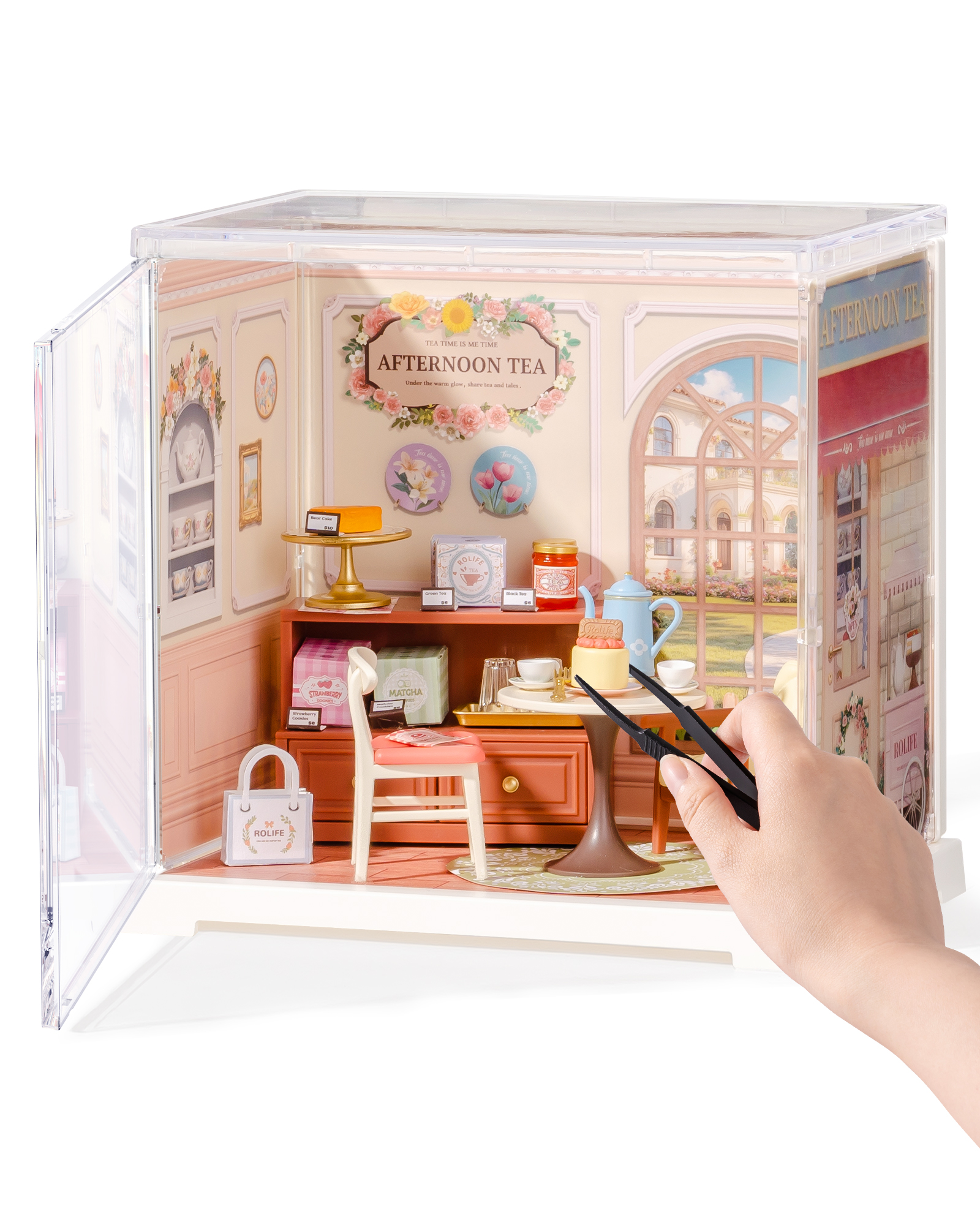 Rolife Super Creative DIY Plastic Mini House Set - 3D Puzzle With Dust Cover, Compatible With Mini Figures, Multiple Themes Available, Home Decor, Teen And Adult Gift