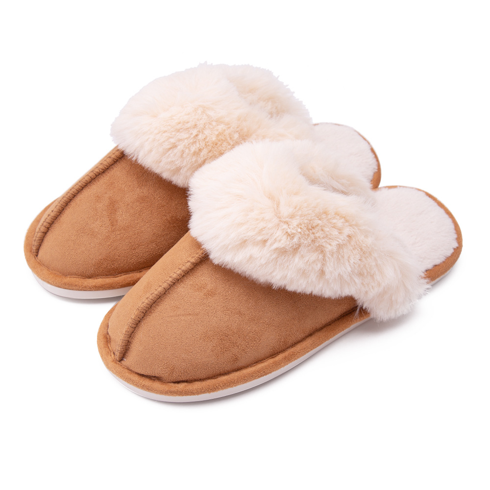 Title 2, Womens Furry Slippers Winter Warm Plush House ...