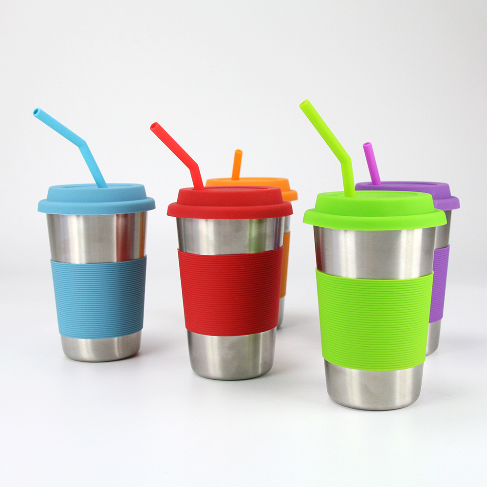 Title 5, 6-piece Super Soft Food Grade Silicone Straws Set