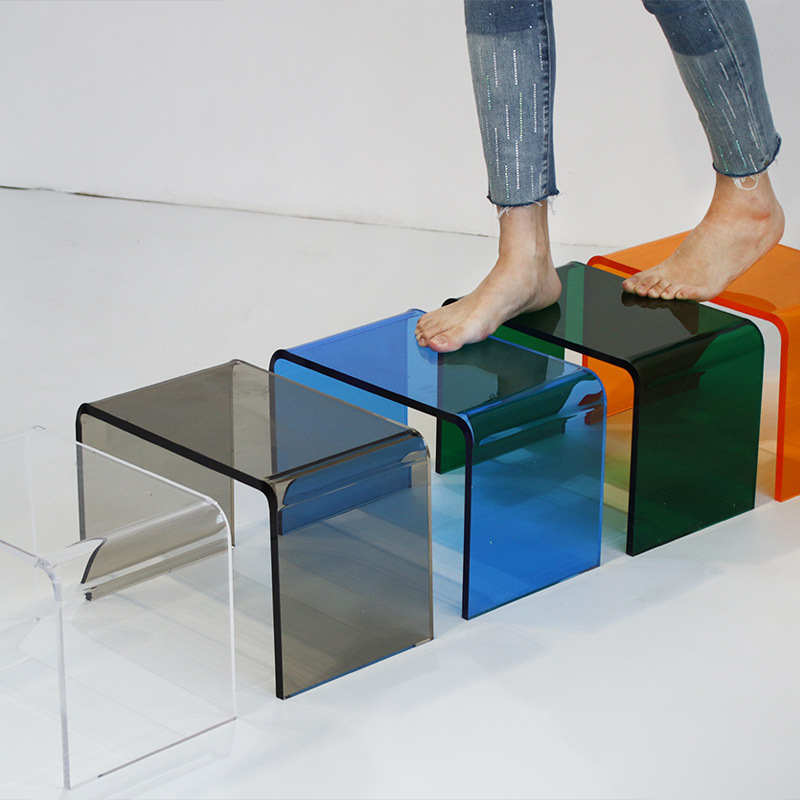 Title 2, Transparent Acrylic U-shaped Stool Low Stool Mi...