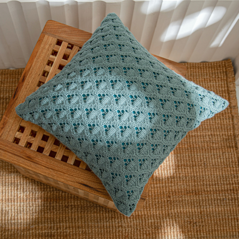 Ringer Hole Hole Solid Color Acrylic Home Pillow Cover