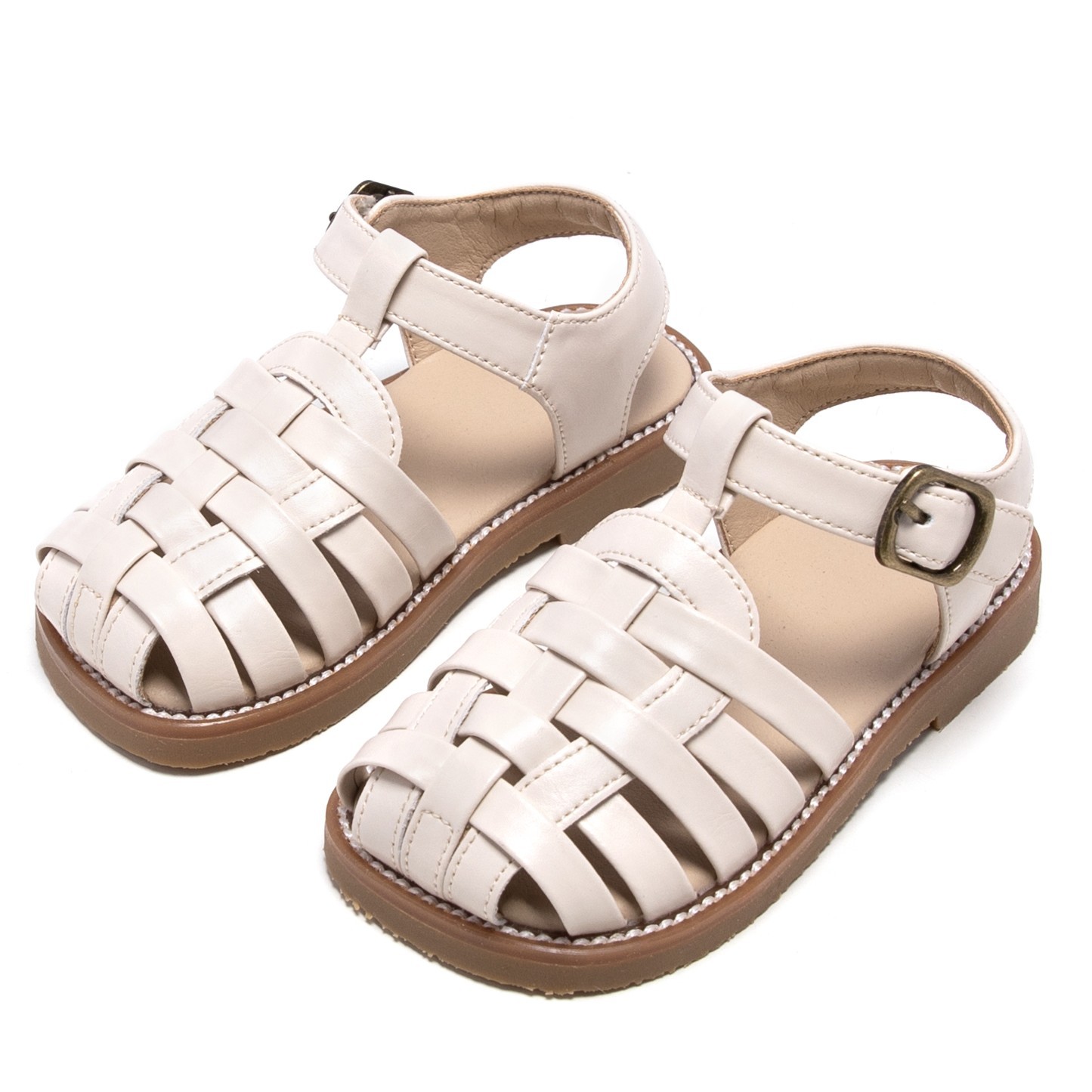 Title 1, Summer Girl All-match Retro Closed Toe Woven Sa...