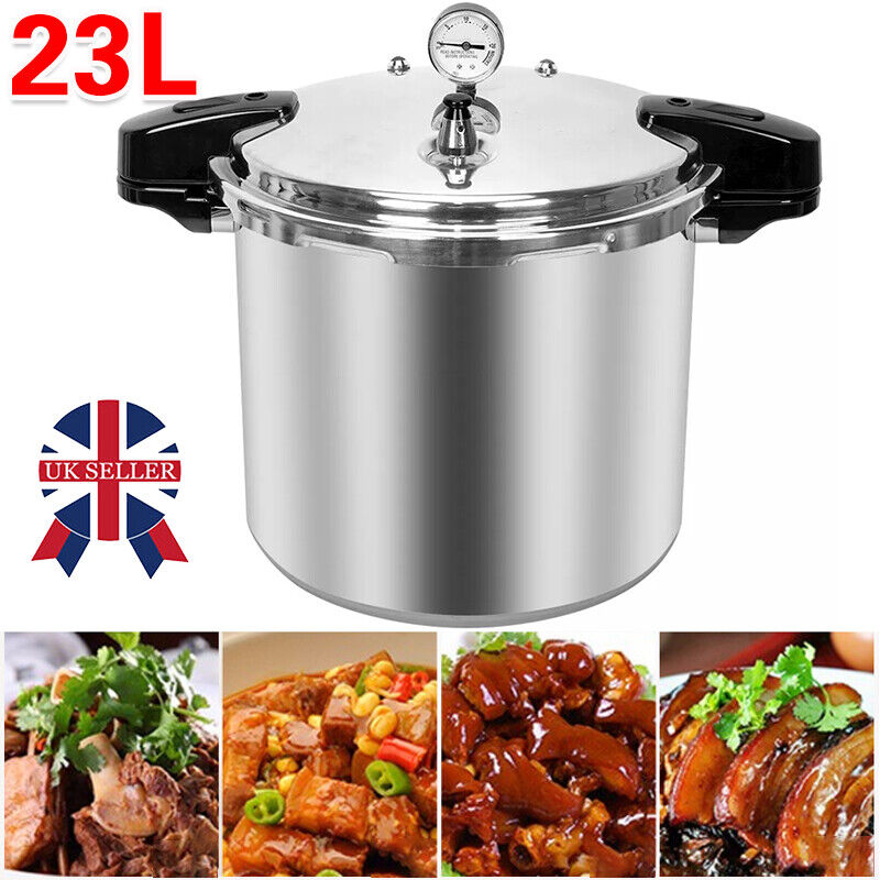 23L Large Pressure Canner Cooker Commercial Kitchen Cookware Gauge — image 2