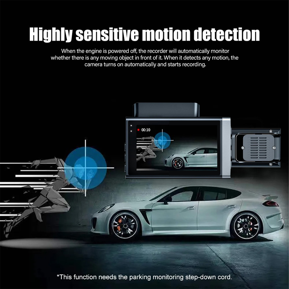 1296P HD Wifi Dash Cam Pro Car Camera Recorder 3-Lens Front Rear Night Vision UK