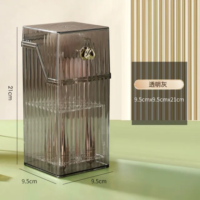 Makeup Brush Holder Organizer With Lid, Cosmetic Organiser, Desktop Cosmetic Brush Storage Rack, Dustproof Cosmetic Organiser Storage Box 3 Colors ... Grey - Shop at LoveMi