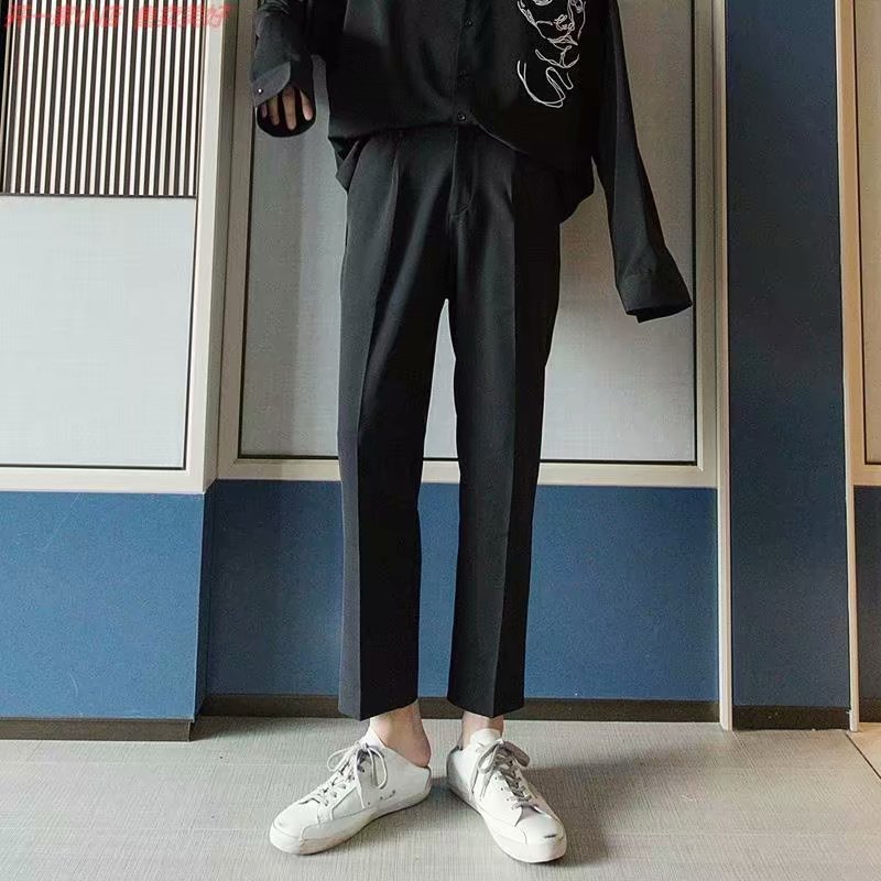 Men's Casual Loose Straight British Trousers