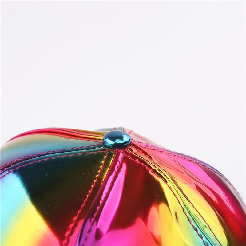 New Product PU Pure Color Light Version Laser Baseball Cap