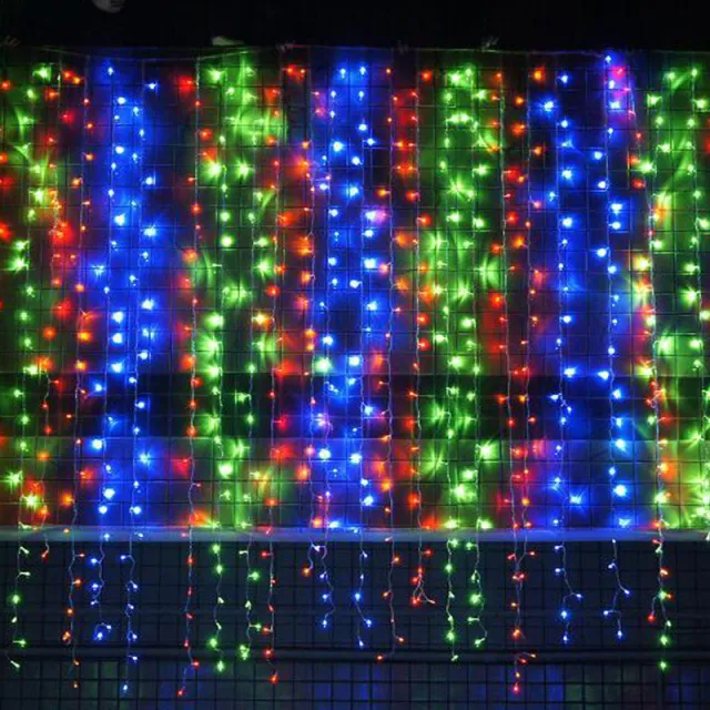 LED Curtain Lights Icicle Waterfall Lights Decorative String Lights Four Color - Shop at LoveMi
