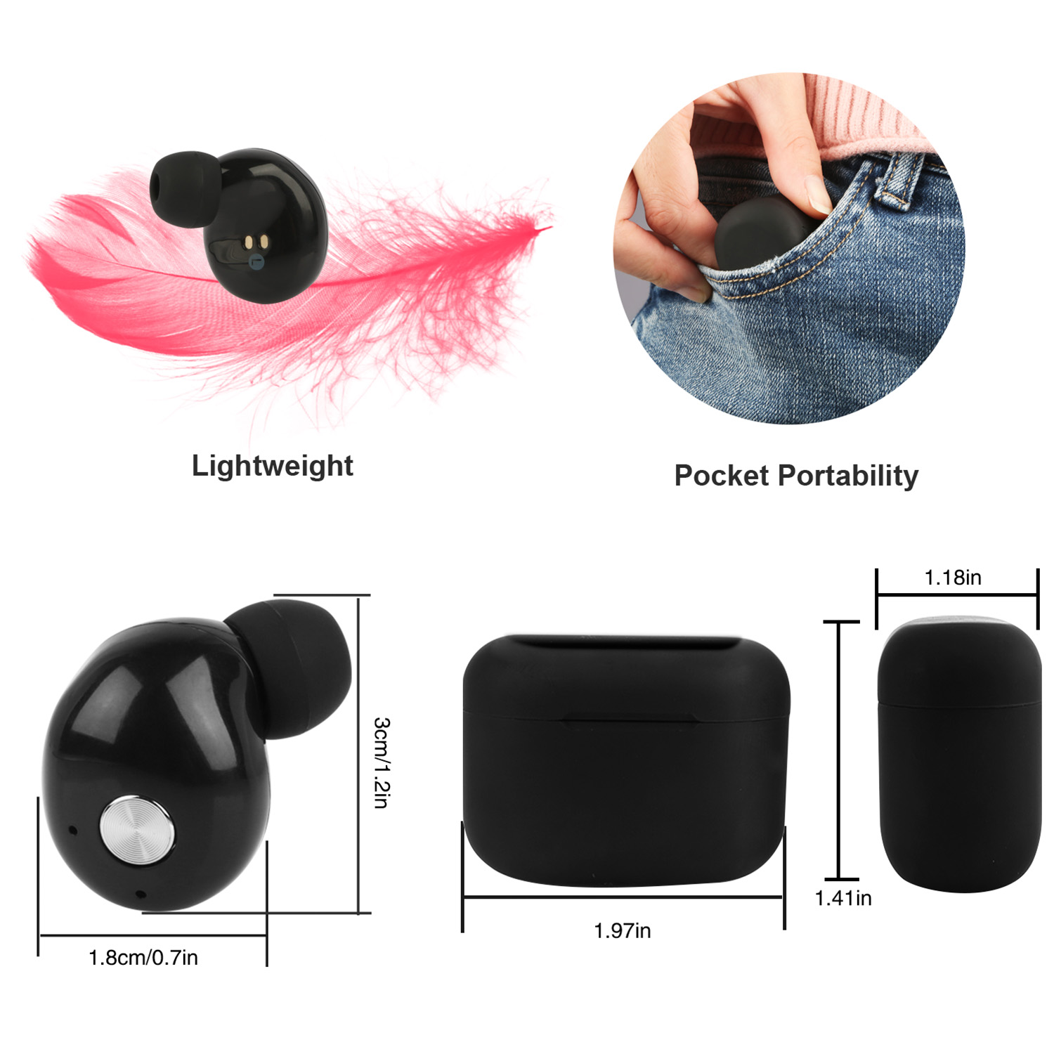 True Wireless V4.2 Earbuds IPX4 In-ear
