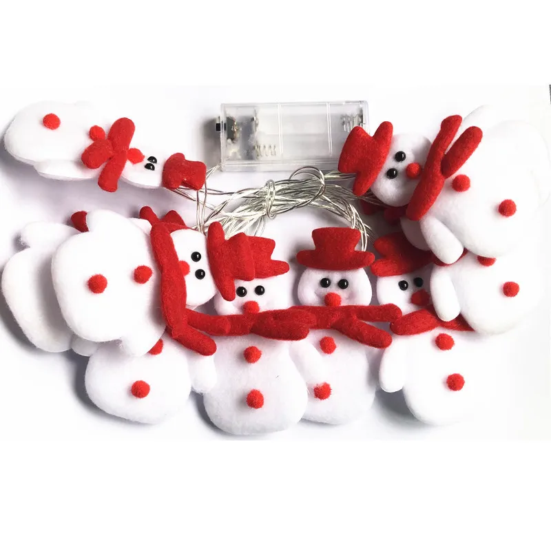 Christmas Plush Snowman Light String Christmas Tree Pendant LED Holiday Party Decoration Lantern – image 3