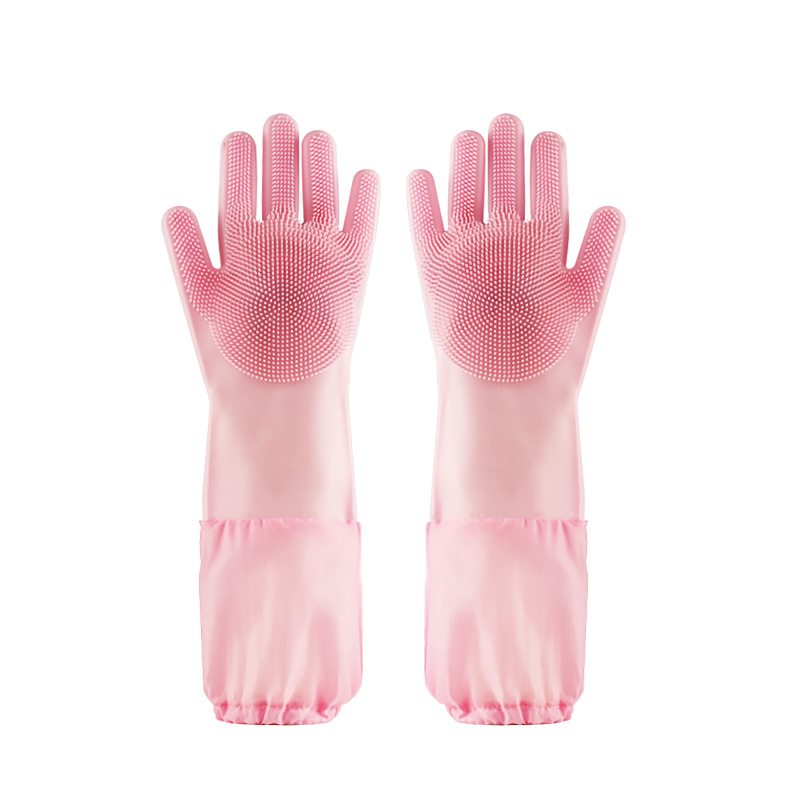 Title 8, Silicone Dishwashing Gloves Female Waterproof H...