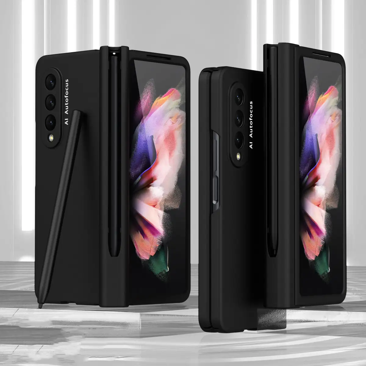 Pen Tray Phone Case Three-in-One Hinged Shell Film Integrated Protective Cover