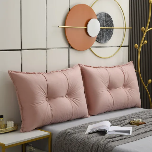 Technology Cloth Bedside Cushion Tatami Soft Bag Headboard Sofa Cushion Light Pink - Shop at LoveMi