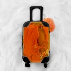 Girls Mini Luggage Design Self-defense Kit Keychain Accessories - Orange - View 1