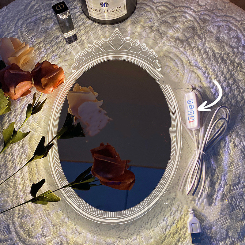 Makeup Mirror Little Fairy Household Veil Filling Mirror
