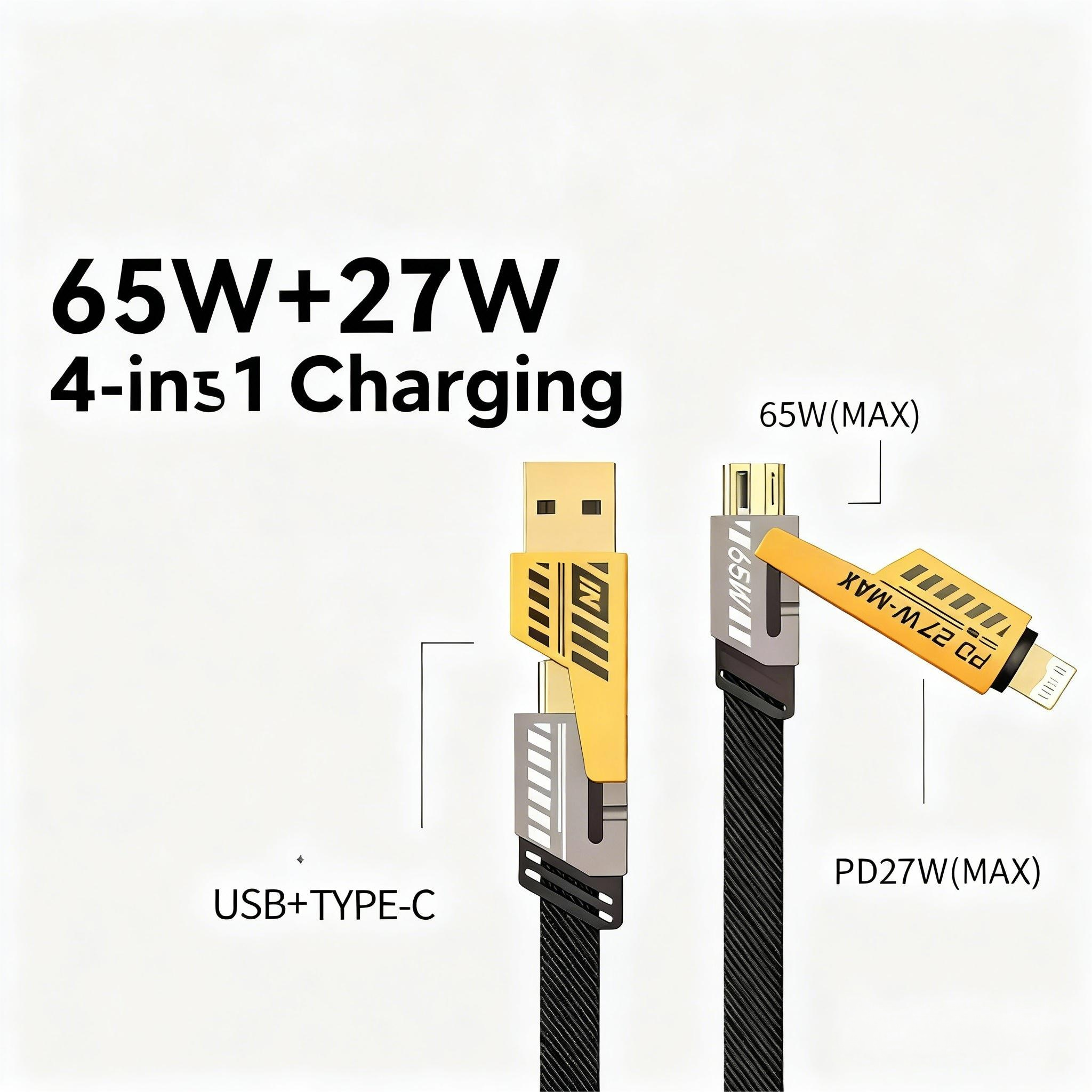 2C1A Charger Comes With A 4-in-1 Data Cable