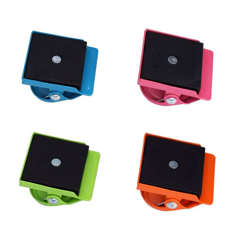 16 Pieces Multi Colour Fridge Magnets, Clips, Magnetic Clips, Bull Dog Clips, Paper Fasteners Split Pins, Large Clips Strong Magnetic Grip, Durable Spring, Ideal For Kitchen, Office,