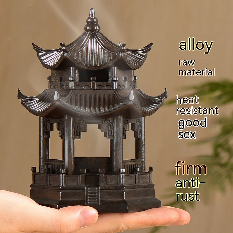 Title 1, Home Indoor Chinese Pavilion Incense Burner Orn...