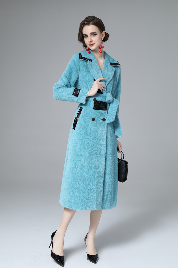 Women's Solid Color Belt Suit Collar Slim Coat Jacket