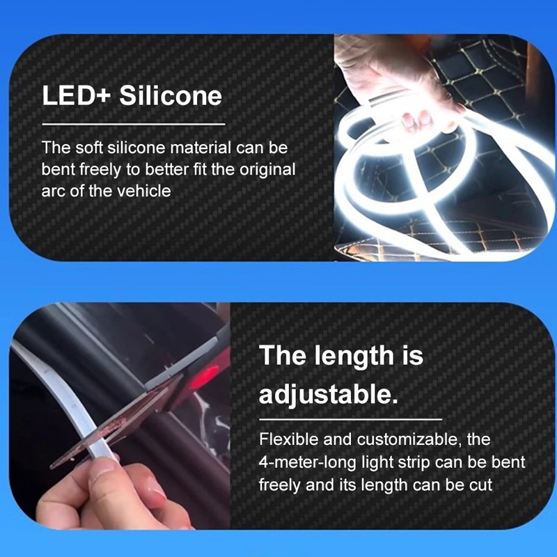 4m Car Trunk LED Light Strip Dynamic Flowing For Boot Set — image 6