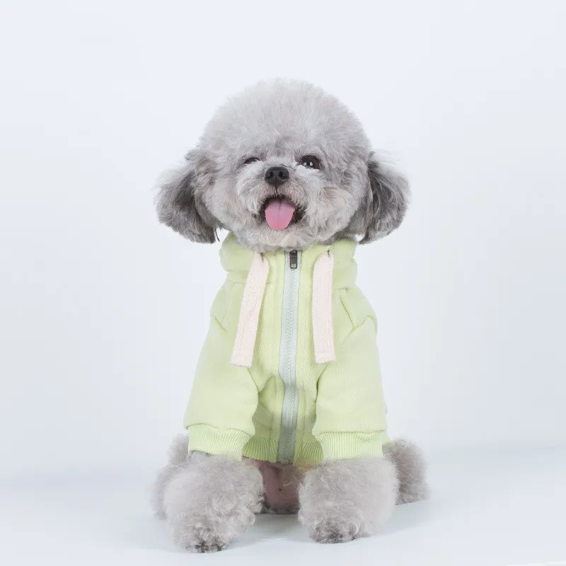 Macaron Hooded Pet Sweatshirt Casual - Green