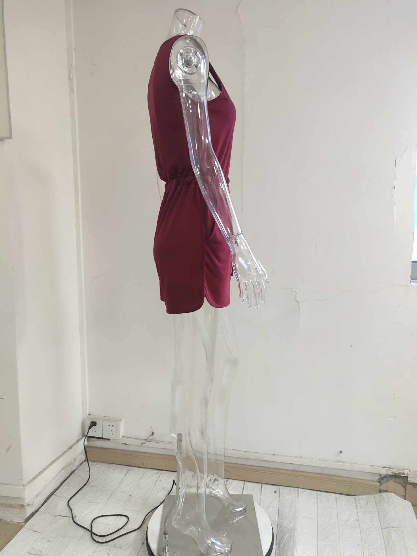 Casual Loose Fitting Wide Leg Shorts With Waistband And Tie Up