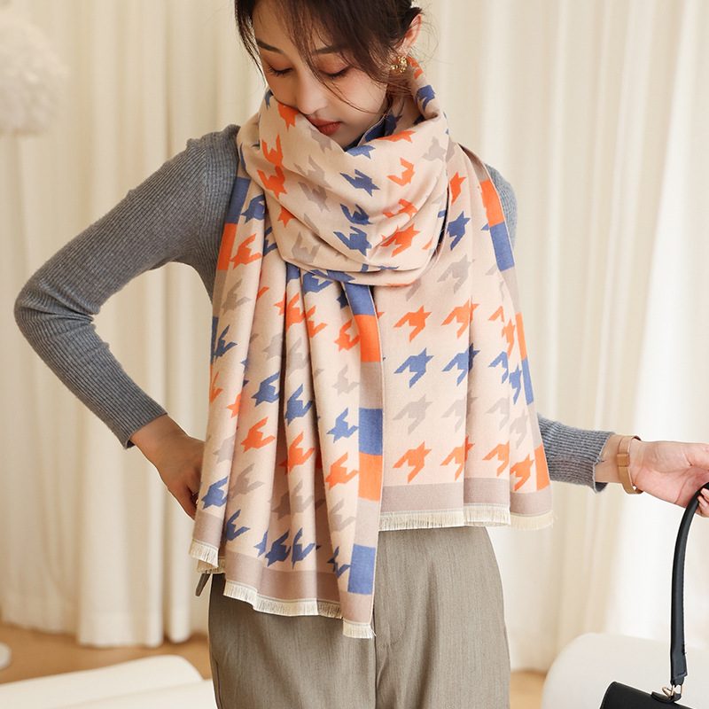 Warmth And Thickening Shawl Outside The Fashion And Fashionable High-grade Scarf