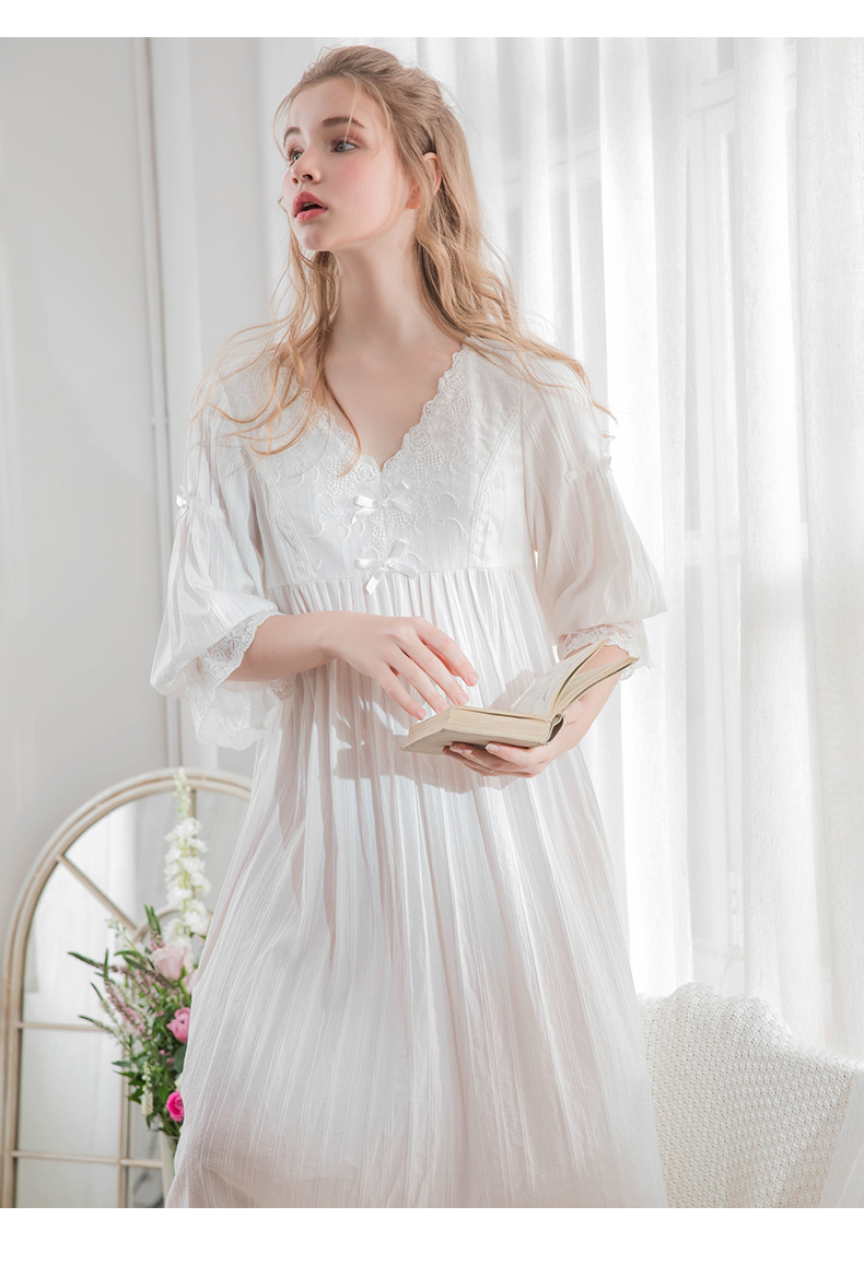 Title 3, Lace Cotton Nightdress Women