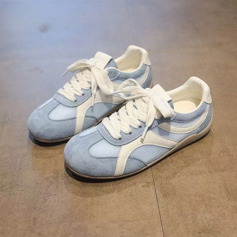 Women's 2026 Spring New Platform German Style Sneakers, Mesh Ultra Soft Sole White Versatile Casual Trainers