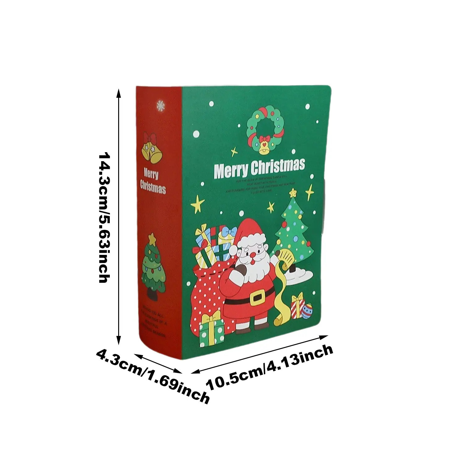 10 Pcs Christmas Treat Boxes Book Shape Cartoon Candy Box Christmas Tree Santa Bakery Gift Boxes For Christmas Birthday Wedding Party Present Decoration Supplie