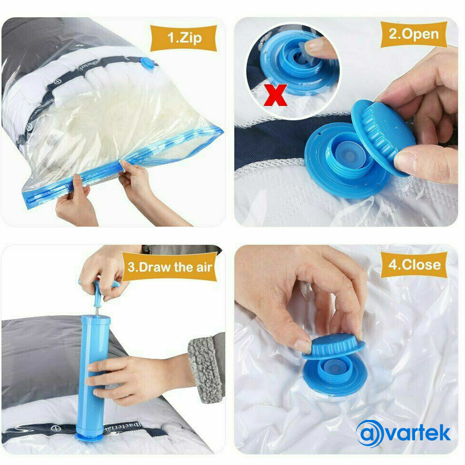 6 X STRONG VACUUM STORAGE SPACE SAVING BAGS VAC BAG SAVER VACCUM VACUM-BAG — image 11